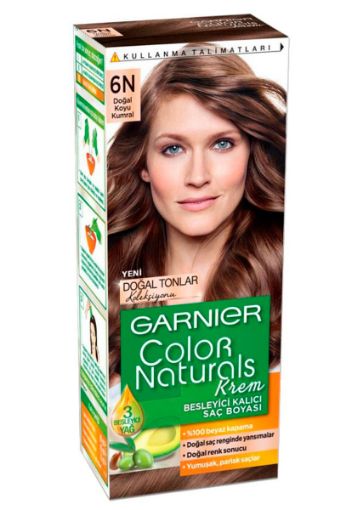 LOREAL GARNIER COLOR NATURALS SAÇ BOYASI KOYU KUMRAL 6N. ürün görseli