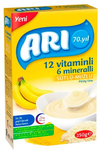 ARI PİRİNÇ UNU SÜTLÜ MUZLU 250 GR. ürün görseli