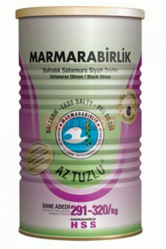 MARMARABİRLİK HUSUSİ AZ TUZLU SİYAH ZEYTİN 800 GR DANE ADEDİ (291 - 320 ). ürün görseli