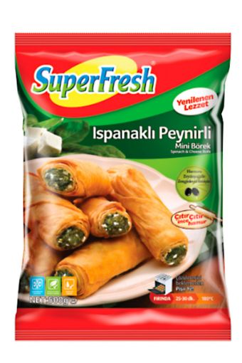 SÜPERFRESH MİNİ İKRAMLIK BÖREK ISPANAKLI 500 GR. ürün görseli