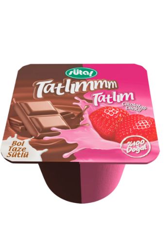 SÜTAŞ TATLIMMM PUDİNG ÇİKOLATALI - ÇİLEKLİ 60 GR. ürün görseli