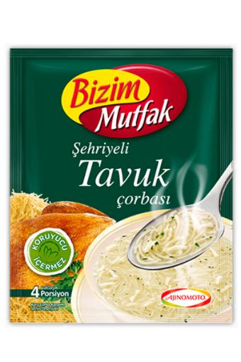 ÜLKER BİZİM MUTFAK ŞEHRİYELİ TAVUK ÇORBASI 58 GR. ürün görseli