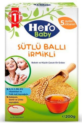 ÜLKER HERO BABY KAŞIK MAMASI SÜTLÜ İRMİKLİ BALLI 200 GR. ürün görseli