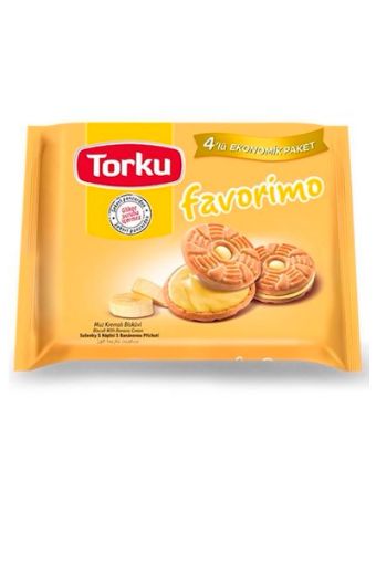 TORKU FAVORİMO MUZ KREMALI BİSKÜVİ 4x61 GR. ürün görseli