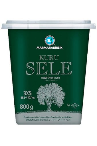 MARMARABİRLİK KURU SELE DOĞAL SİYAH ZEYTİN 800 GR DANE ADEDİ (381- 410). ürün görseli