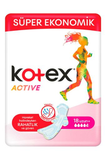 KOTEX ACTIVE QUADRO UZUN 18'Lİ. ürün görseli