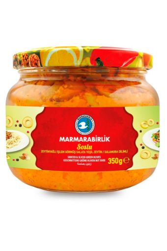 MARMARABİRLİK SOSLU ZEYTİN 350 GR. ürün görseli