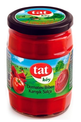 TAT KÖY DOMATES & BİBER KARIŞIK SALÇA 560 GR. ürün görseli