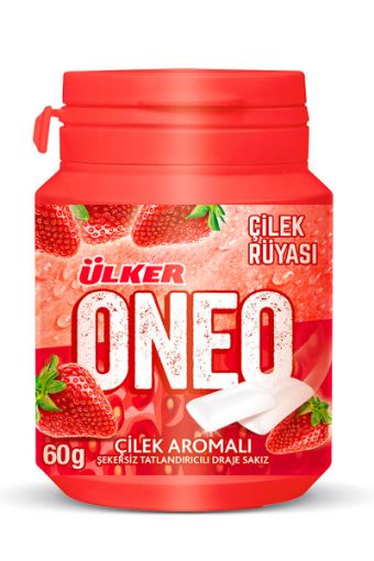 ÜLKER ONEO DRAJE ŞİŞE SAKIZ ÇİLEK 60 GR. ürün görseli