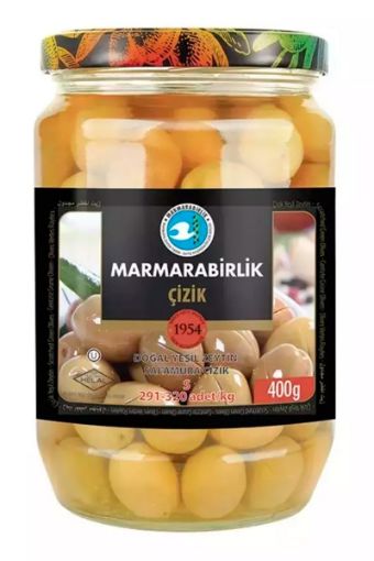 MARMARABİRLİK YEŞİL KOKTEYL ZEYTİN CAM (291-320) 400 GR. ürün görseli