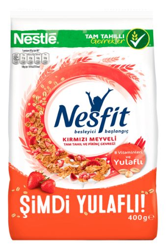 NESTLE NESFİT TAM BUĞDAY PRİNÇ GEVREĞİ KIRMIZI MEYVE 400 GGR. ürün görseli