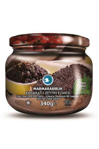 MARMARABİRLİK ZEYTİN EZMESİ CAM BAHARATLI 340 GR. ürün görseli