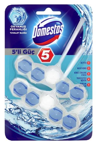 DOMESTOS WC BLOK OKYANUS FERAHLIĞI 5'Lİ. ürün görseli