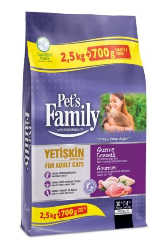 PET'S FAMILY GURME YETİŞKİN KEDİ MAMASI 1000+300GR. ürün görseli